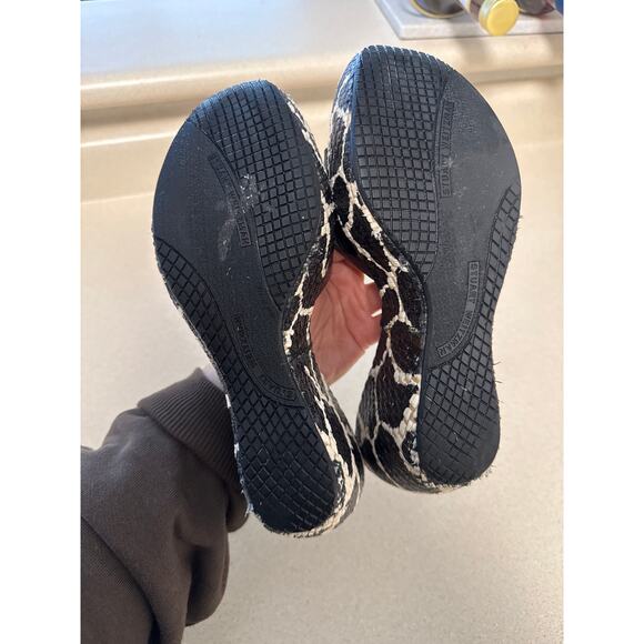 Y2K Stuart Weitzman Platform Animal Print Mary Jane Patent Leather Mules Size 8 - Picture 8 of 9